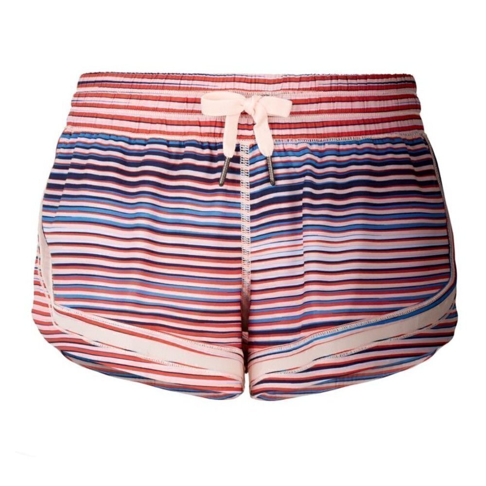 Lululemon Make A Move Shorts Size 4 Twisted Dune Minty Pink Alarming Mesh Stripe